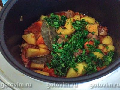 Баранина в мультиварке, тушенная с тыквой и картофелем Баранина в мультиварке, тушенная с тыквой и картофелем