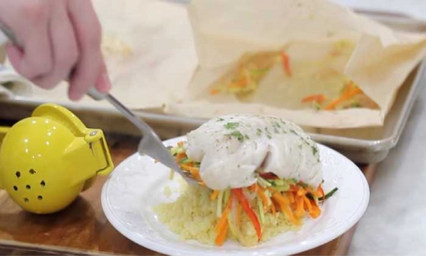 
Рыба с овощами в духовке — простой рецепт запекания в пергаменте	