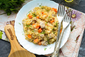 Ячневая каша с мясом