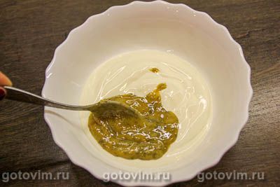 Налим в горчичном соусе, запеченный в духовке