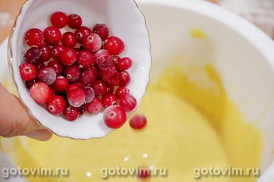 Пирог с клюквой в мультиварке