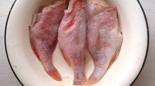 Морской окунь с шампиньонами, пошаговый рецепт с фото