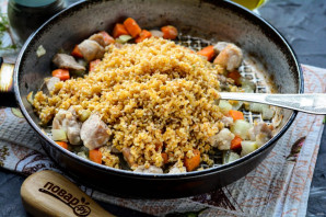 Ячневая каша с мясом