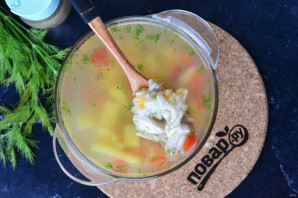 Диетический суп с рисом