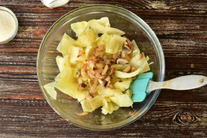 Капустная запеканка с грибами