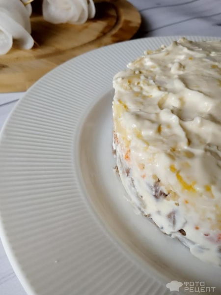 Рецепт: Салат "Генеральский" - в праздничном оформлении