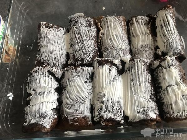 Рецепт: Шоколадные блины с творогом - нежные, ванильно-шоколадные