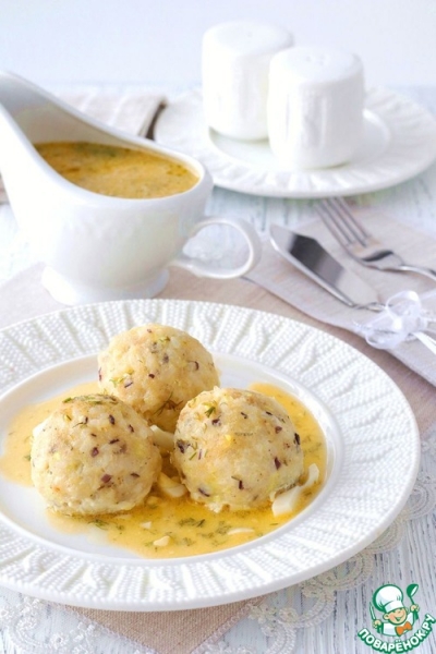 Тефтели из трески под польским соусом