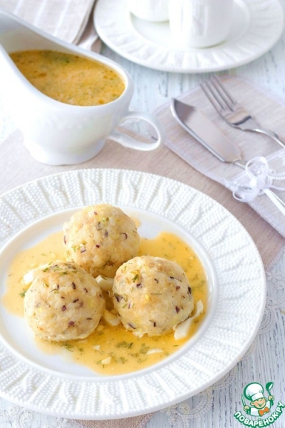 Тефтели из трески под польским соусом