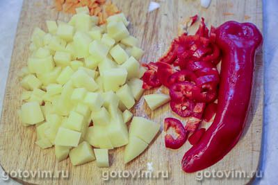 Суп из говядины с картофелем и чипетками Суп из говядины с картофелем и чипетками