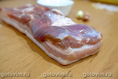 Свиная грудинка, запечённая с горчицей в духовке