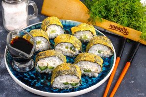 Жареные роллы с курицей