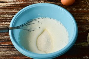 Пирог "Зебра" с бананом