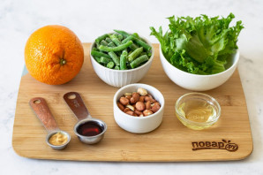 Салат с апельсином и фасолью