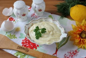 Домашний майонез с горчицей и лимоном Домашний майонез с горчицей и лимоном