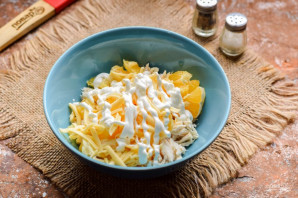 Тарталетки с курицей и апельсином