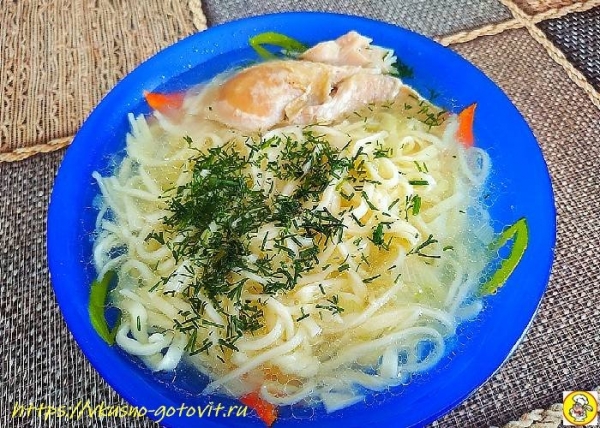 
Суп с домашней лапшой и курицей — самый вкусный пошаговый рецепт	