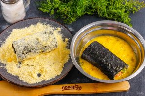 Жареные роллы с курицей