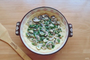 Киш с грибами и шпинатом Киш с грибами и шпинатом