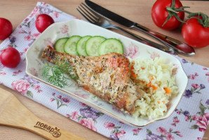 Окунь запеченный в майонезе