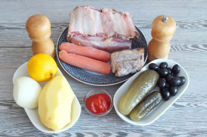 Солянка на говяжьем бульоне Солянка на говяжьем бульоне