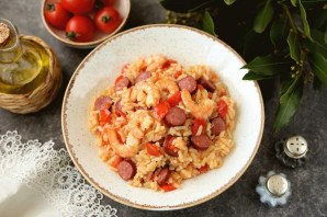 Джамбалайя с креветками Джамбалайя с креветками