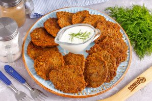 Печеночные оладьи с картофелем