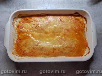 Гратен из картофеля с беконом и сыром