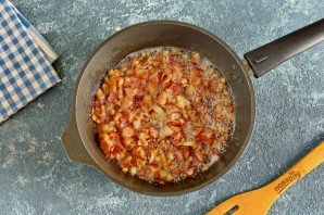 Рис с беконом и яйцом