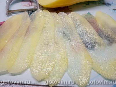 Гратен из картофеля с беконом и сыром