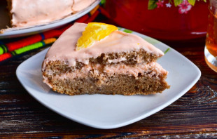 Шоколадный торт с апельсиновым кремом