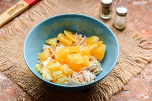 Тарталетки с курицей и апельсином