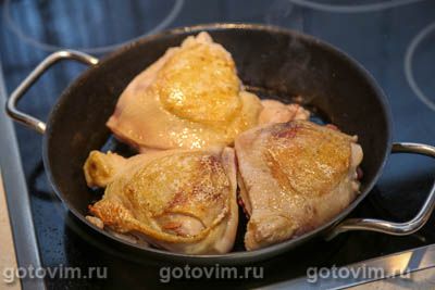 Куриные бедра с горчицей и сливками