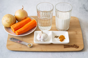 Морковный суп на кокосовом молоке Морковный суп на кокосовом молоке