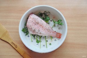 Морской окунь в пароварке Морской окунь в пароварке