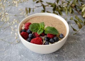 Льняная каша с корицей