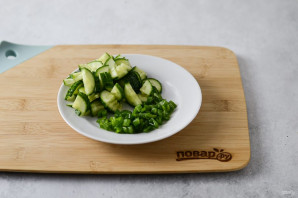 Постный салат с грибами