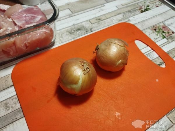 Рецепт: Курица карри с овощами - кабачками и ананасами