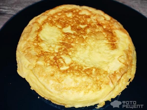 Рецепт: Омлет на сковороде - пышный омлет перевертыш!