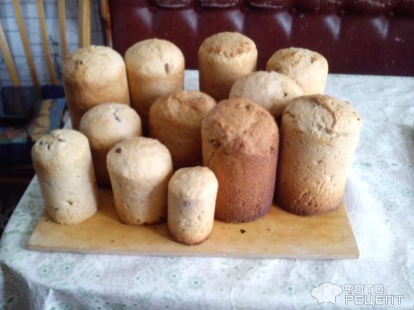 Рецепт: Пасхальный кулич - С изюмом и корицей