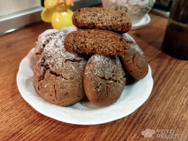 Рецепт: Печенье постное - с вареньем из чёрной смородины, пост продолжается ...