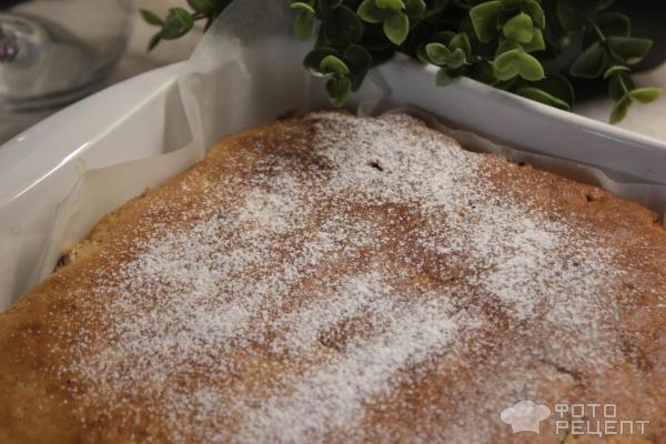 Рецепт: Постный пирог с апельсинами - И изюмом