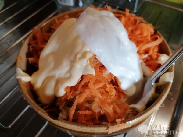 Рецепт: Салат из зеленой редьки - Простой