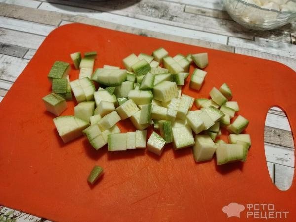 Рецепт: Тушеные кабачки - с креветками, на сковороде по-простому