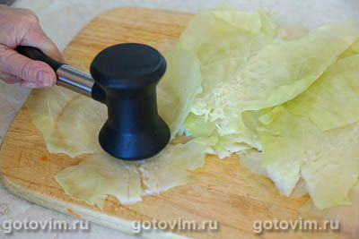 Пирог из голубцов с пшеничной кашей, грибами и овощами 