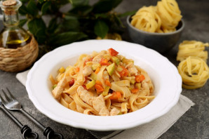 Лапша в устричном соусе