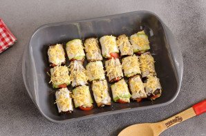Рулетики из кабачков и баклажанов