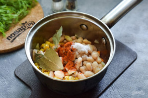 Суп с фасолью и кукурузой