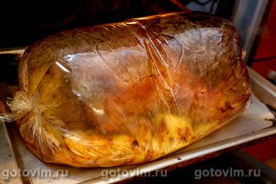 Утка в аджике, зажаренная в пакете для выпечки