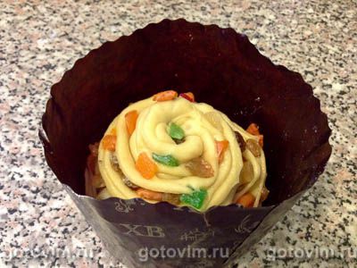 Кулич краффин с цукатами